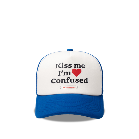 Confused Trucker Cap / Blue